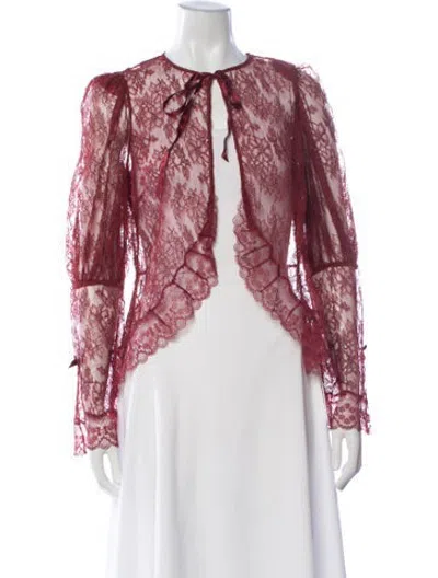 Pre-owned Agent Provocateur Lace Lace Pattern Nightgown In Red
