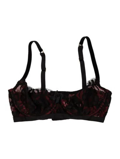 Pre-owned Agent Provocateur Nylon Lace Pattern Lounge Set In Black