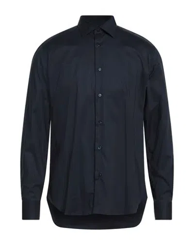 Agho Man Shirt Midnight Blue Size 17 ½ Cotton, Elastane