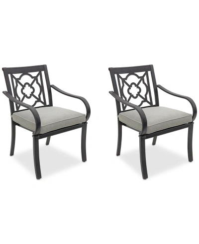 Agio St Croix Outdoor 2-pc Dining Chair Bundle Set In Oyster Light Grey