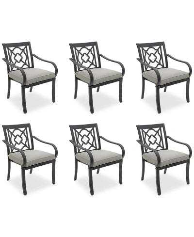 Agio St Croix Outdoor 6-pc Dining Chair Bundle Set In Oyster Light Grey