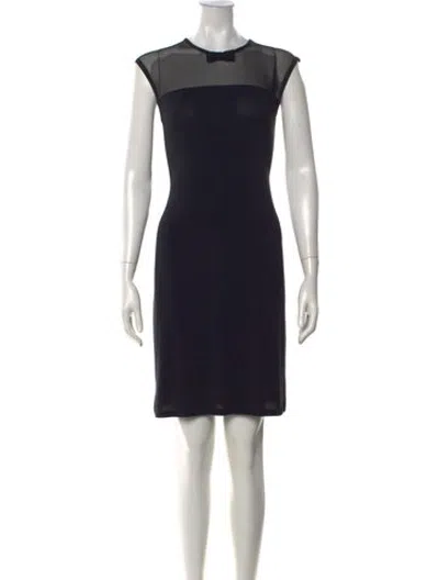 Pre-owned Agnès B. Crew Neck Knee-length Dress In Black