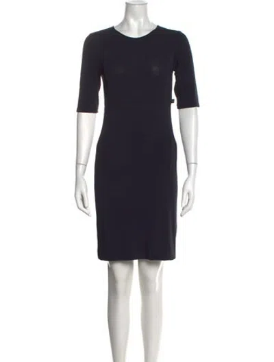 Pre-owned Agnès B. Crew Neck Knee-length Dress In Blue