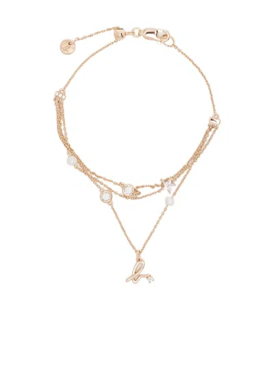Agnès B. Pendant Charm Bracelet In Brown
