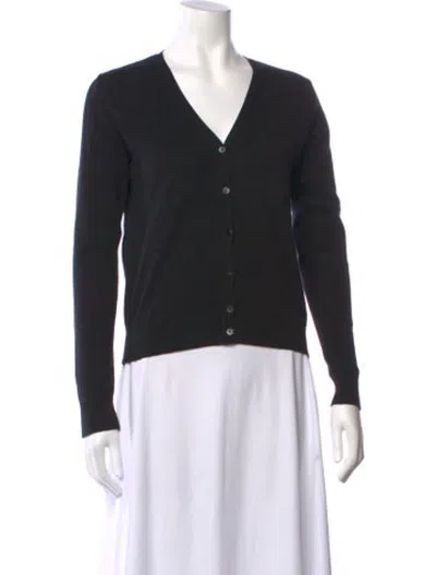 Pre-owned Agnès B. V-neck Sweater In Black
