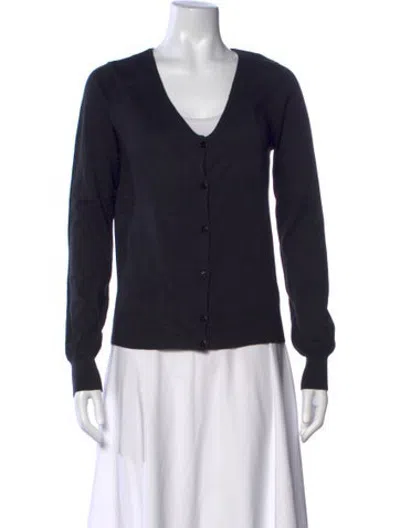 Pre-owned Agnès B. V-neck Sweater In Black