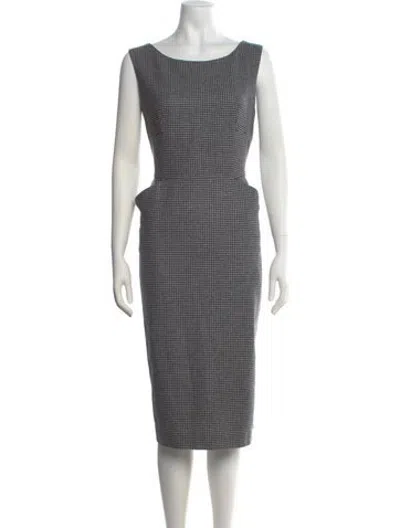 Pre-owned Agnès B. Wool Knee-length Dress In Multicolor