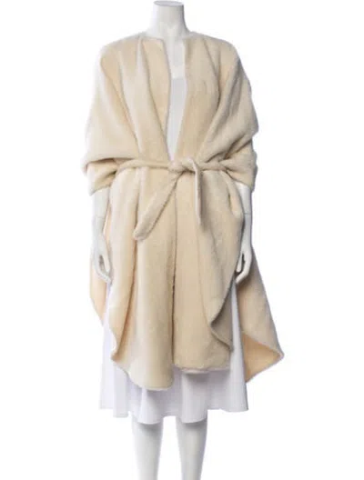 Pre-owned Agnona Alpaca Cape In Neutrals