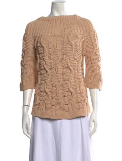 Pre-owned Agnona Bateau Neckline Sweater In Neutrals