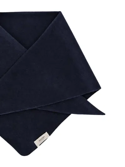 Agnona Brushed Scarf In Blue
