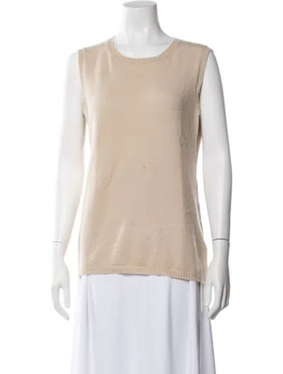 Pre-owned Agnona Cashmere Crew Neck Sweater In Neutrals