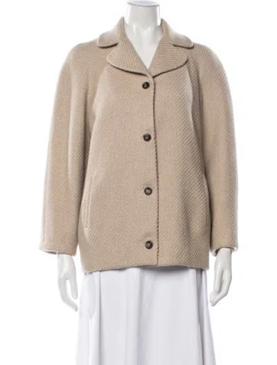 Pre-owned Agnona Cashmere Jacket In Neutrals