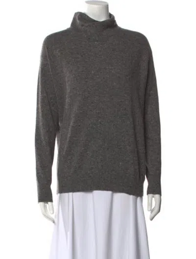 Pre-owned Agnona Cashmere Tweed Pattern Sweater In Grey