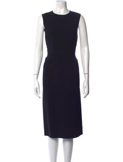 Pre-owned Agnona Crew Neck Knee-length Dress In Blue