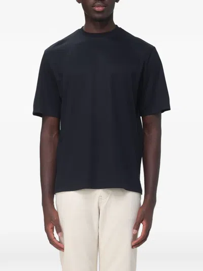 Agnona Embroidered-logo T-shirt In Black