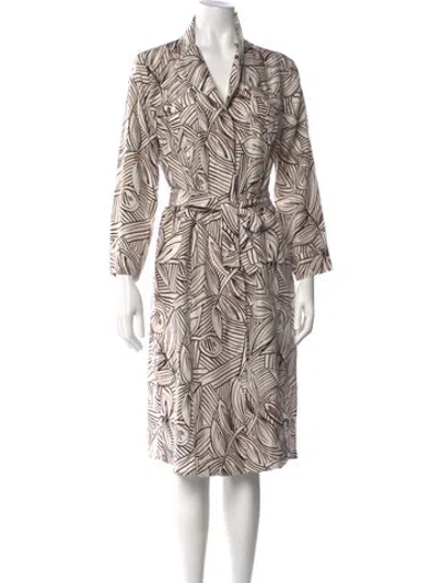 Pre-owned Agnona Silk Knee-length Dress In Multicolor