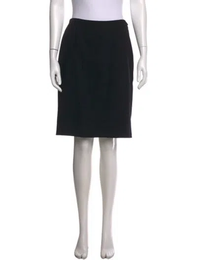 Pre-owned Agnona Virgin Wool Knee-length Skirt In Black