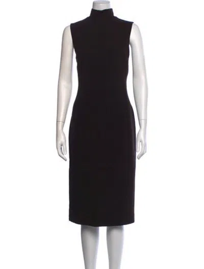 Pre-owned Agnona Wool Knee-length Dress In Black