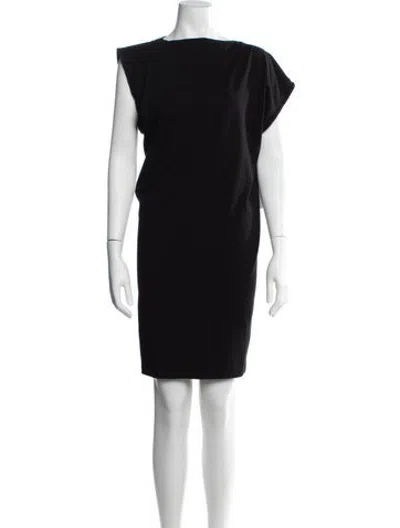 Pre-owned Agolde Bateau Neckline Knee-length Dress W/ Tags In Black