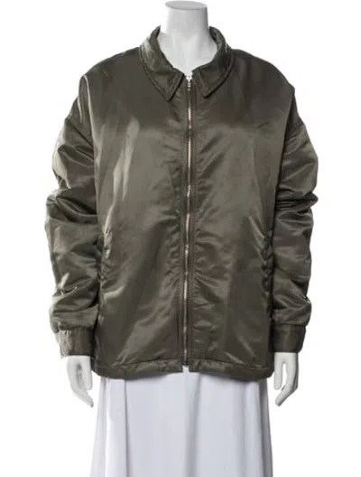 Pre-owned Agolde Bomber Jacket In Green