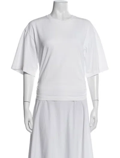 Pre-owned Agolde Crew Neck Short Sleeve T-shirt In White