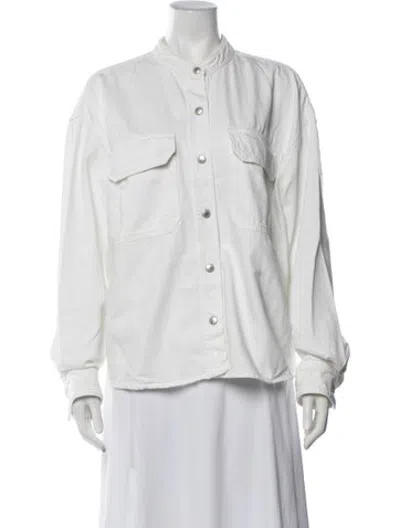 Pre-owned Agolde Denim Jacket In White