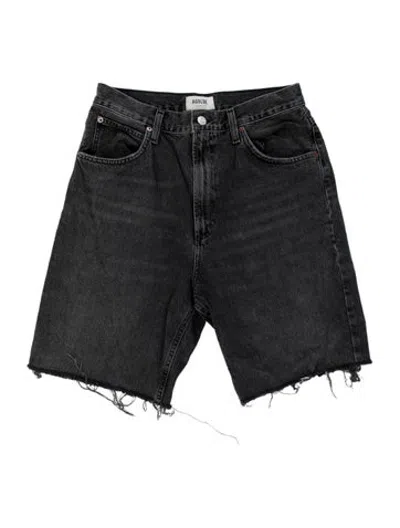 Pre-owned Agolde Denim Shorts In Black/grey