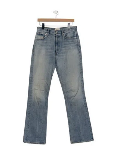 Pre-owned Agolde High-rise Flared Jeans In Blue