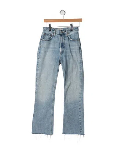 Pre-owned Agolde High-rise Flared Jeans In Blue