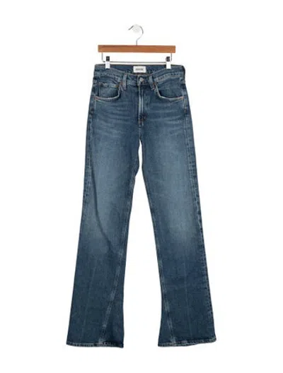 Pre-owned Agolde High-rise Flared Jeans In Blue