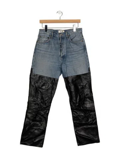 Pre-owned Agolde High-rise Straight Leg Jeans In Blue