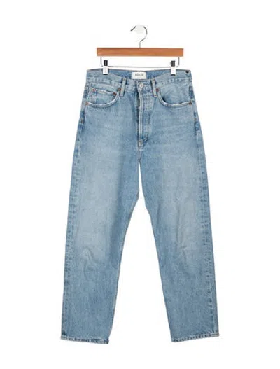 Pre-owned Agolde High-rise Straight Leg Jeans In Blue