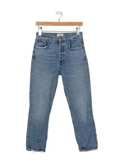 Pre-owned Agolde High-rise Straight Leg Jeans In Blue