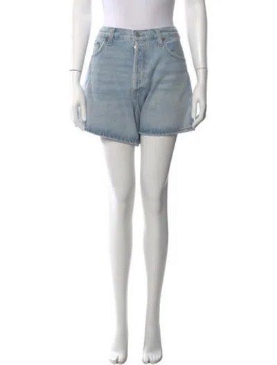 Pre-owned Agolde Mini Shorts In Blue