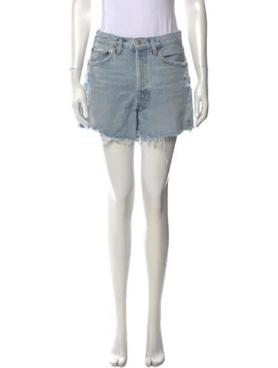 Pre-owned Agolde Mini Shorts In Blue