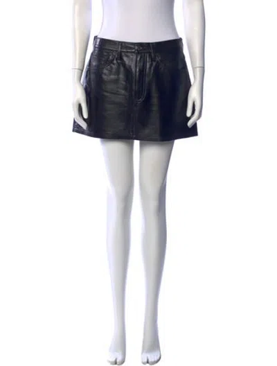 Pre-owned Agolde Mini Skirt In Black