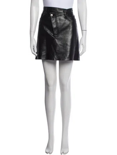 Pre-owned Agolde Mini Skirt In Black