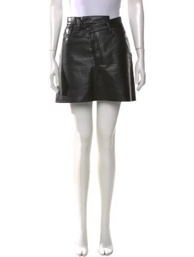 Pre-owned Agolde Mini Skirt In Black