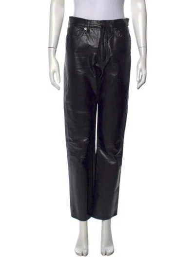 Pre-owned Agolde Straight Leg Pants In Black