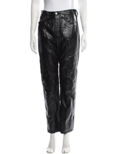 Pre-owned Agolde Straight Leg Pants In Black