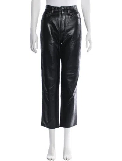 Pre-owned Agolde Straight Leg Pants In Black