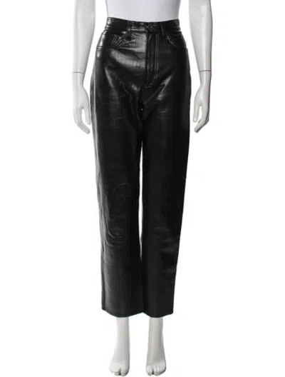 Pre-owned Agolde Straight Leg Pants In Black