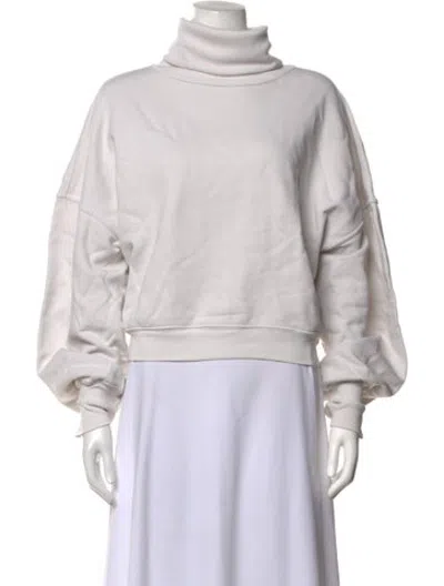 Pre-owned Agolde Turtleneck Long Sleeve Sweatshirt In Neutrals