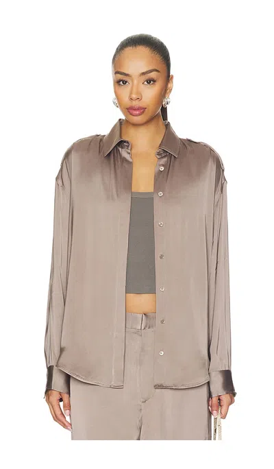 Agolde Webb Shirt In Brown