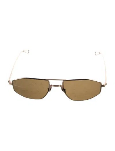 Pre-owned Ahlem Narrow Tinted Sunglasses In Gold