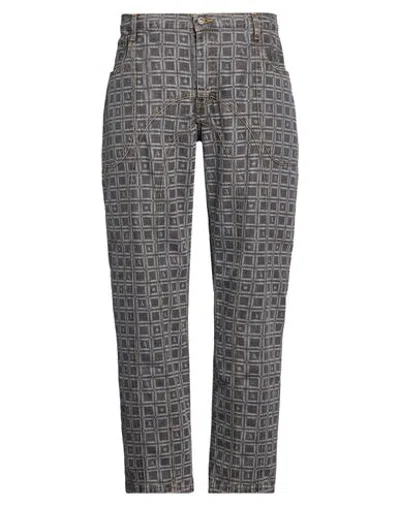 Ahluwalia Man Jeans Charcoal Size 34 Cotton In Multi