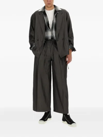 Aïe Button-up Blazer In Grey