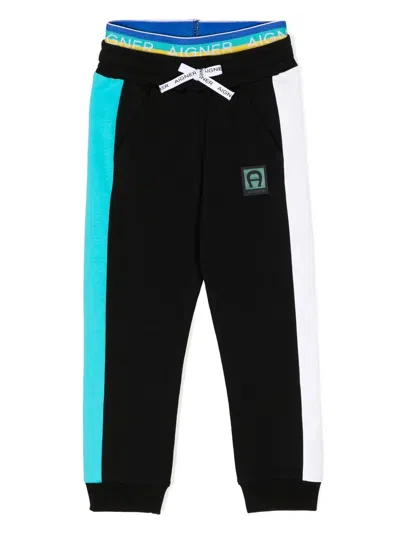 Aigner Babies' Logo-print Track Pants In Black