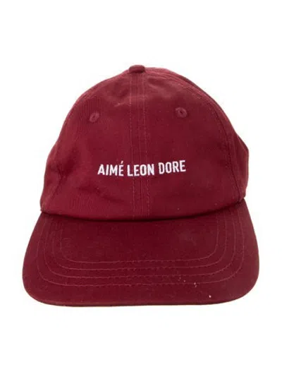 Pre-owned Aimé Leon Dore Cotton Baseball Hat In Burgundy