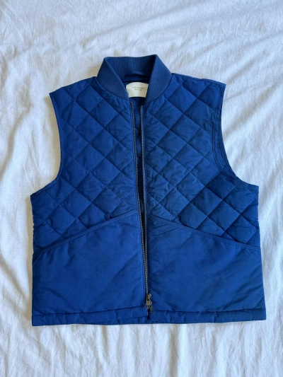 Pre-owned Aimé Leon Dore Fw23 Blue Padded Hunting Vest Medium Soft Padded